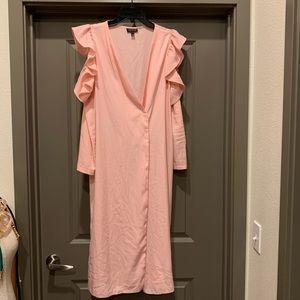 Topshop pink jacket dress